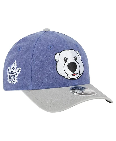 New Era Men's Blue/Gray Toronto Maple Leaf's Mascot 2-Tone 9FORTY Adjustable Hat