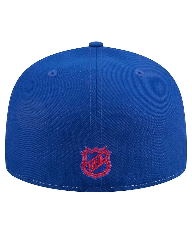 New Era Men's White/Blue York Rangers Repeat Two-Tone 59FIFTY Fitted Hat