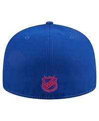New Era Men's White/Blue York Rangers Repeat Two-Tone 59FIFTY Fitted Hat