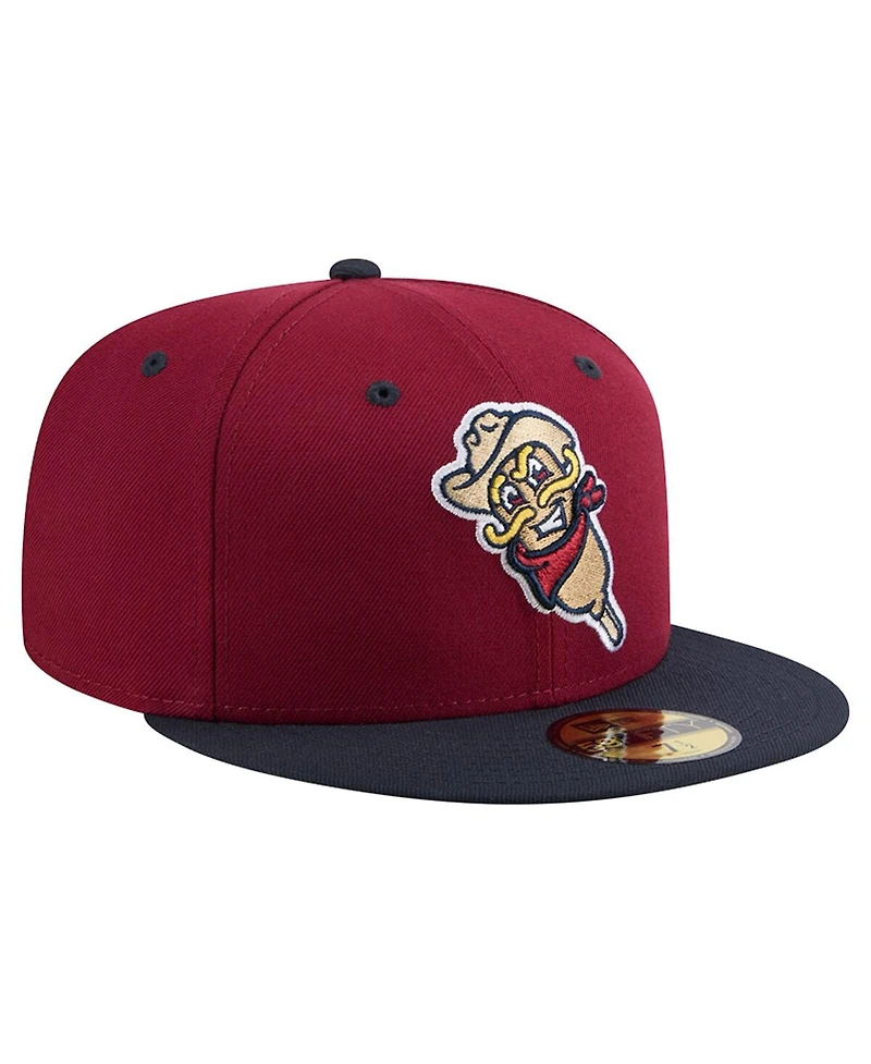 New Era Men's Maroon/Black Frisco RoughRiders Theme Nights 59FIFTY Fitted Hat