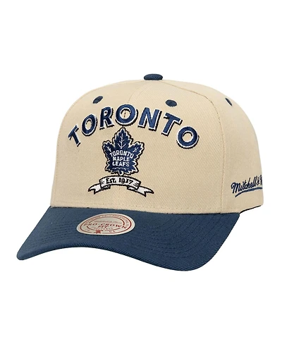 Mitchell & Ness Men's Cream Toronto Maple Leaf's Soul Legacy Defined Two-Tone Pro Crown Adjustable Hat