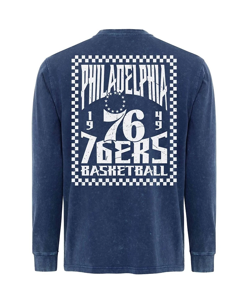 Sportiqe Men's Blue Philadelphia 76ers Bono Long Sleeve T-Shirt