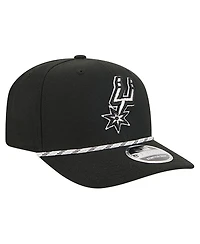 New Era Men's Black San Antonio Spurs Rope 9SEVENTY Adjustable Hat