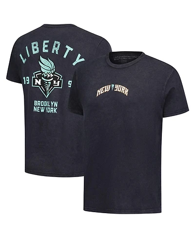 Stadium Essentials Men's and Women's Black New York Liberty Oversized Vintage Wash T-Shirt