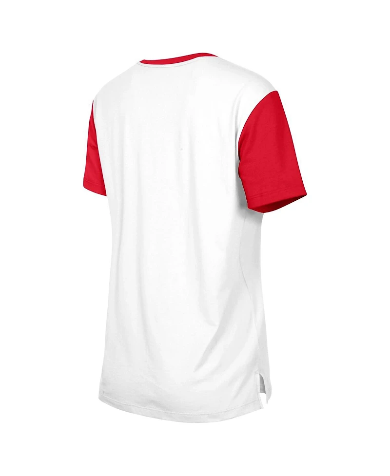 New Era Women's White/Scarlet San Francisco 49ers 3rd Down T-Shirt