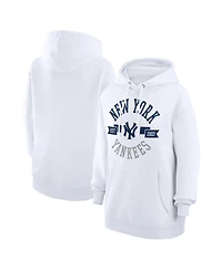 G-iii 4Her by Carl Banks Women's White New York Yankees City Graphic Pullover Hoodie