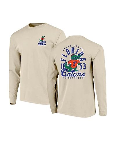Image One Men's Natural Florida Gators Comfort Colors Mascot Overlay Long Sleeve T-Shirt