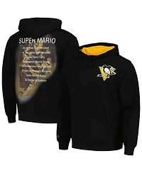Mitchell & Ness Men's Mario Lemieux Black Pittsburgh Penguins Premium Name Number Fleece Pullover Sweatshirt