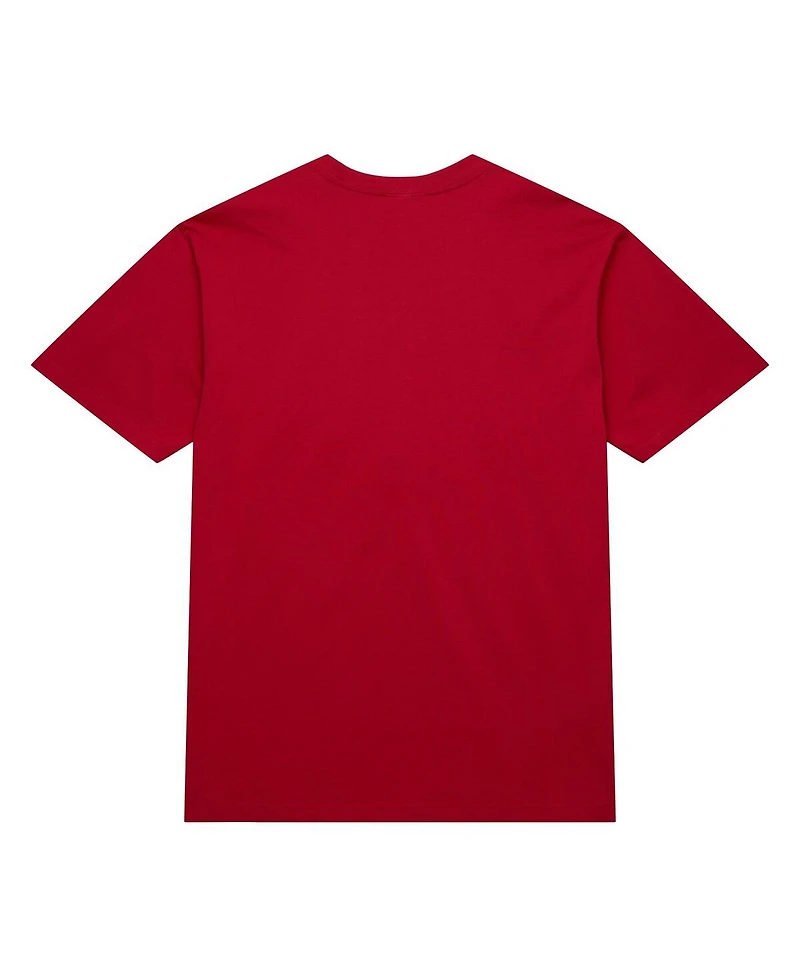 Mitchell & Ness Men's Red Chicago Bulls Hardwood Classics Neon Nights Premium T-Shirt
