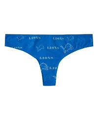Concepts Sport Women's Blue Detroit Lions Mosaic All Over Print Thong