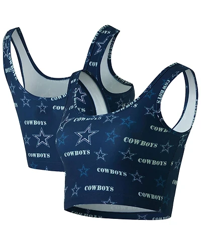 Concepts Sport Women's Navy Dallas Cowboys Mosaic Allover Print Bralette