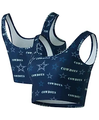 Concepts Sport Women's Navy Dallas Cowboys Mosaic Allover Print Bralette