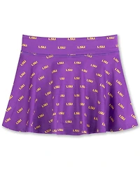 ZooZatz Big Girls Purple Lsu Tigers All-Over Print Tennis Skort