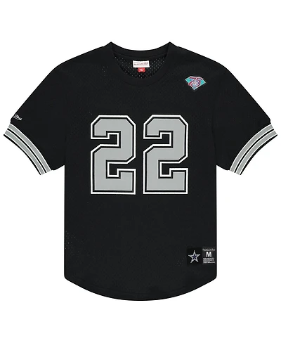 Mitchell & Ness Men's Emmitt Smith Black Dallas Cowboys Retired Player Name Number Mesh T-Shirt