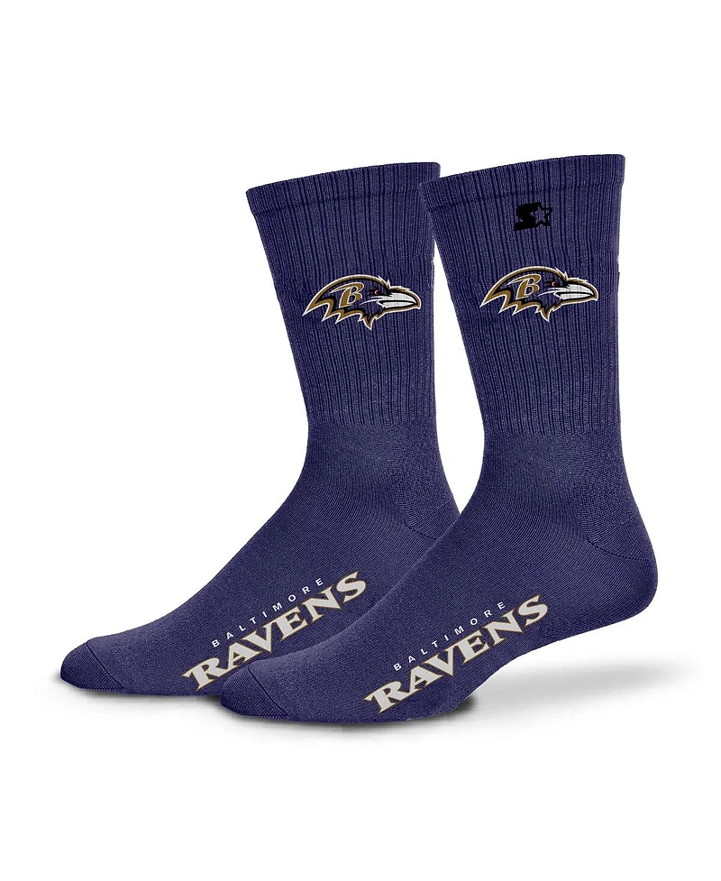 Starter Men's and Women's Purple Baltimore Ravens Satin Crew Socks