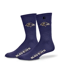 Starter Men's and Women's Purple Baltimore Ravens Satin Crew Socks