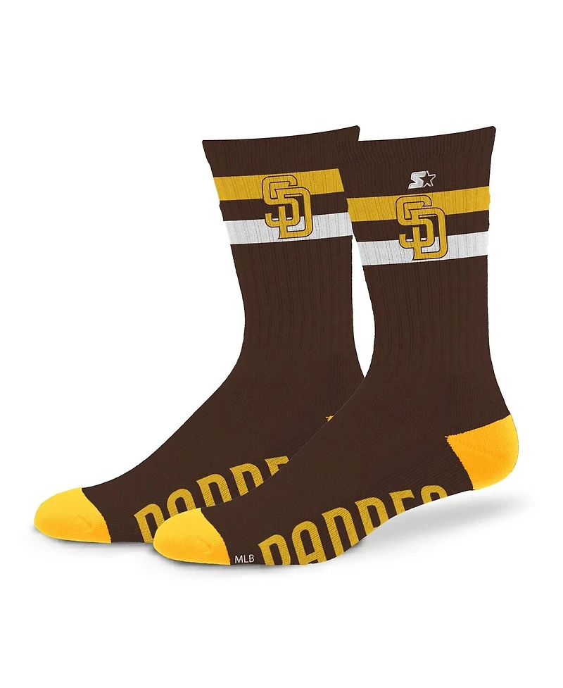 Starter Men's and Women's San Diego Padres Team Color Two-Stripe Crew Socks