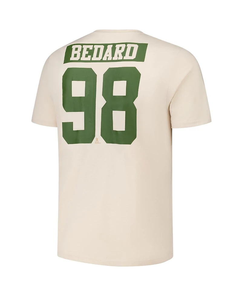 Levelwear Men's Connor Bedard Khaki Chicago Blackhawks 2024 Nhl Military Appreciation Richmond Delta Player Name Number T-Shirt