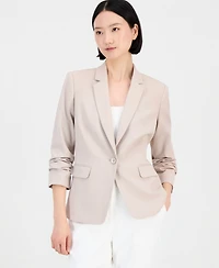 Tahari Asl Petite One-Button Notch Collar Blazer