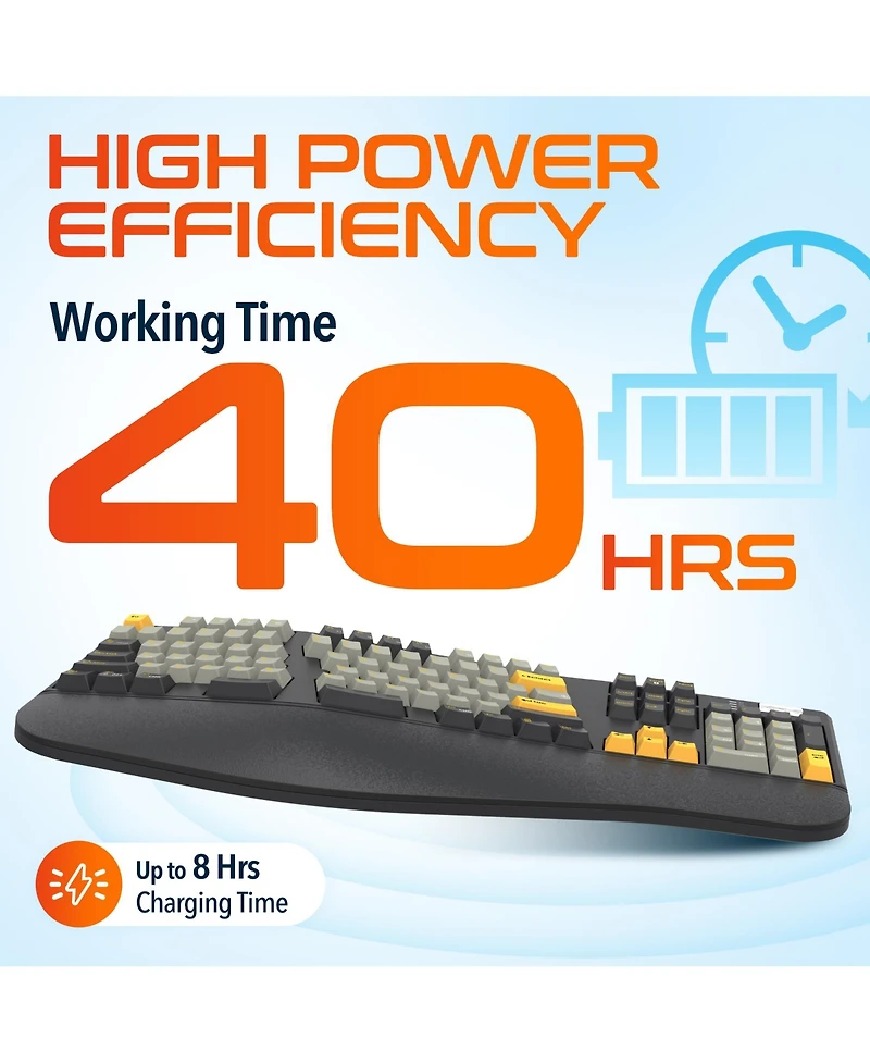 Delton KB450 Wireless Ergonomic Mechanical Keyboard