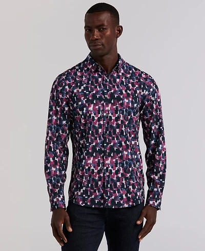 Perry Ellis Men's Long Sleeve Slim Fit Shirt