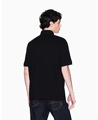 A|X Armani Exchange Men's Gold Logo Polo Shirt