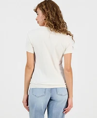 Lucky Brand Women's Beaded Script Classic Crewneck T-Shirt