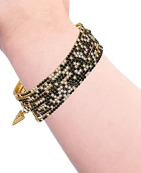 Guess 10-Pc. Crystal Gold-Tone Stretch Bracelet