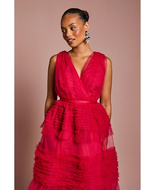 chinese dress ladies Tiered Tank Maxi Dress | Fit and Flare