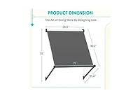 Aecojoy Retractable Awning, 30"x40" Manual Outdoor Awnings for Door Entrance, Sun Shade Canopy