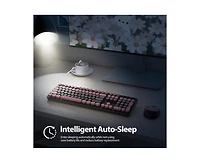 risokeys Wireless Keyboard And Mouse Set - Cute Keyboard And Mouse Combo, Full Size Keyboard With Number Pad & Round Keycaps For Windows Pc Laptop