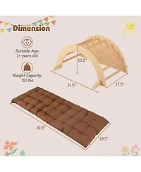 Sugift Kids Climbing Arch with Cushion Montessori Arch Climber/Rocker for Toddlers