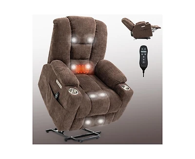 Casainc Power Lift Recliner Chair with Massage Heavy Duty Motion Usb and Type C Ports