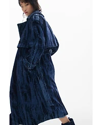 Desigual Women's Degraded denim trench coat