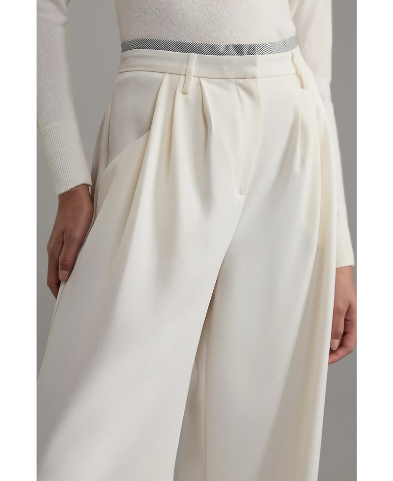 Karen Millen Women's Pleat Detail Wide Leg Pants