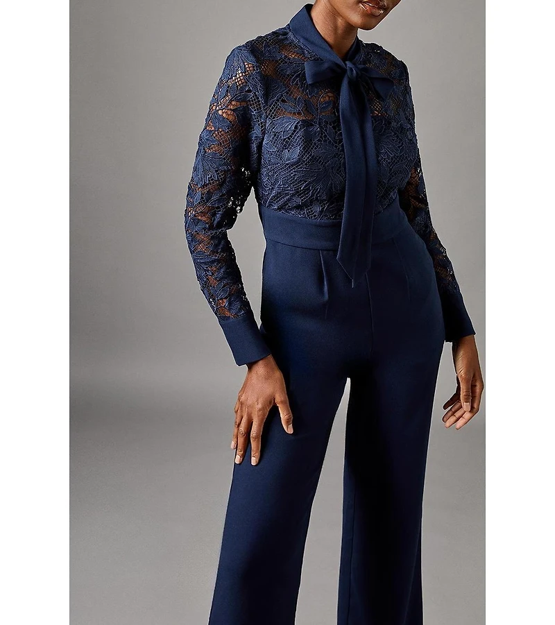 Coast Women's Lace Tie Neck Jumpsuit