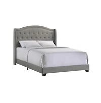 Intercon Rhyan Queen Uph Bed in Rhyan Smoke Fabric