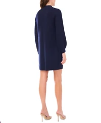 Msk Women's Long Sleeve Turtle Neck Dress