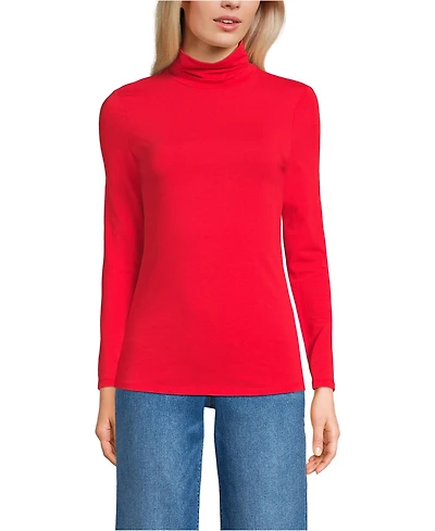 Lands' End Lightweight Jersey Long Sleeve Turtleneck