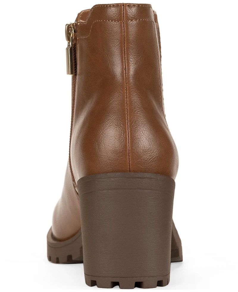 Wild Pair Women's Morghann Round Toe Lug Booties, Macy's Exclusive