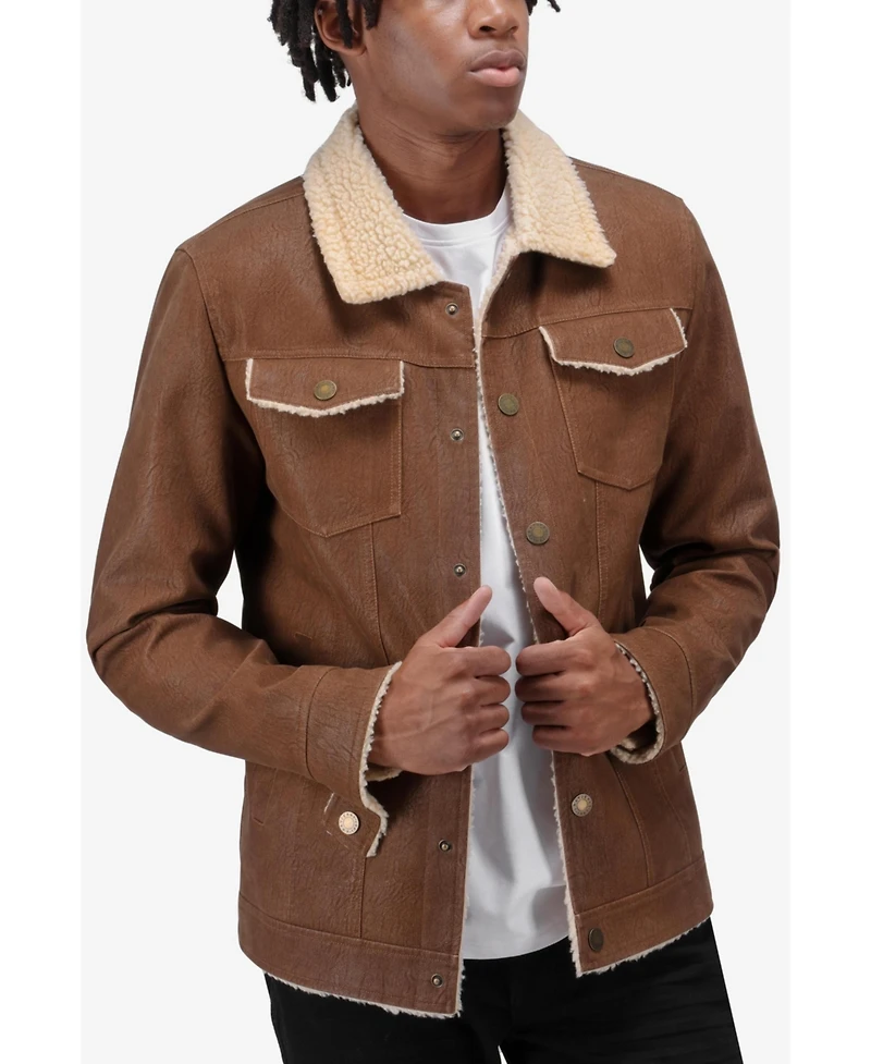 Xray Men's Jacket With Faux Shearling Lining