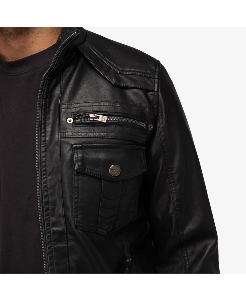 Xray Men's Utility Jacket With Faux Shearling Lining