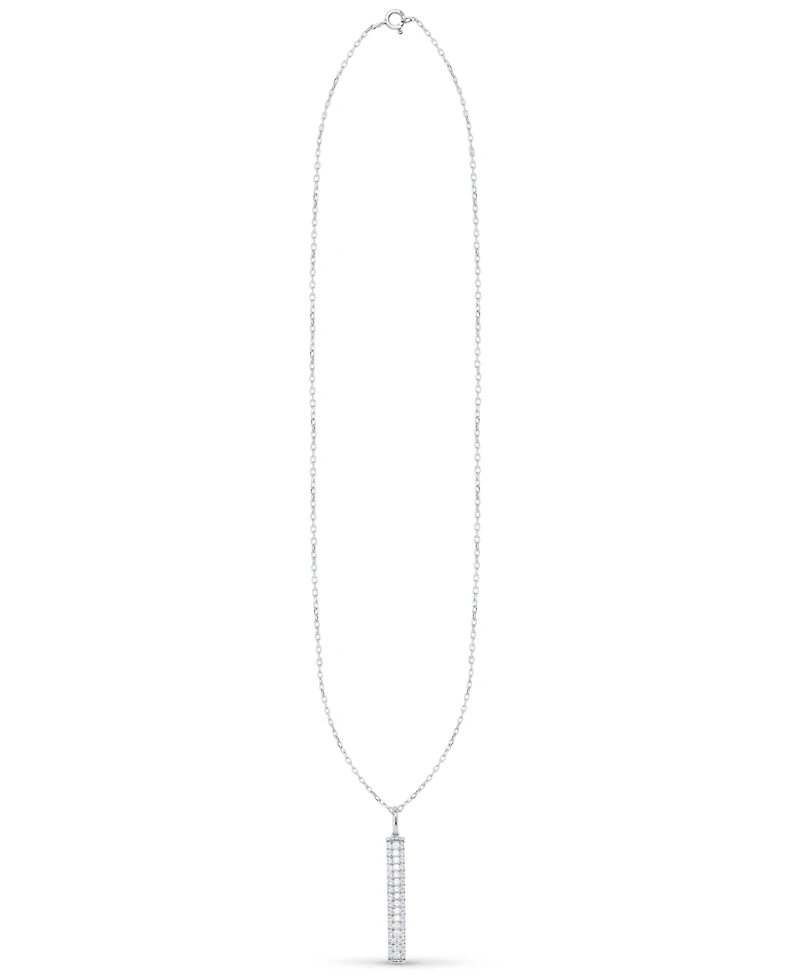 Macy's White Diamond Pendant Necklace (1/2 ct. t.w.) in Sterling Silver