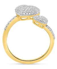 Macy's White Diamond Ring (1/2 ct. t.w.) 14K Gold Plated with Sterling Silver