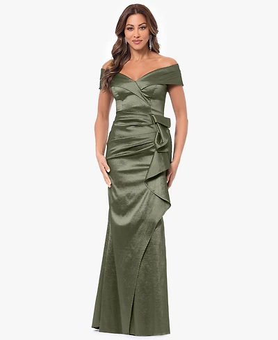 Xscape Petites Sweetheart-Neck Long Sheath Dress