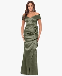 Xscape Petites Sweetheart-Neck Long Sheath Dress