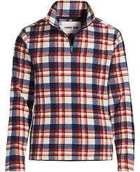 Lands' End Men's Anyweather Fleece Print Quarter Zip Pullover