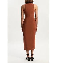 Karen Millen Women's Belted Pencil Maxi Dress