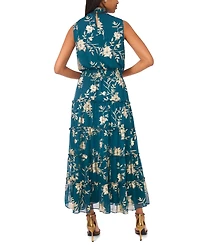 Msk Women's Smocked Waist Sleeveless Maxi Dress
