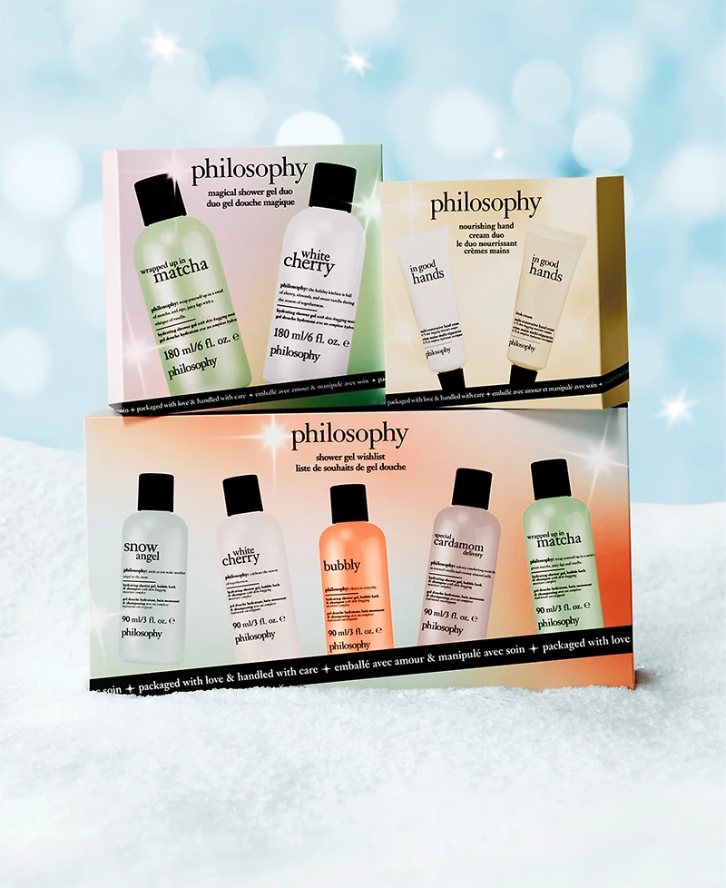 philosophy 2-Pc. White Cherry and Wrapped Up in Matcha Hydrating Shower Gel, Bubble Bath, & Shampoo Set, 6 oz.
